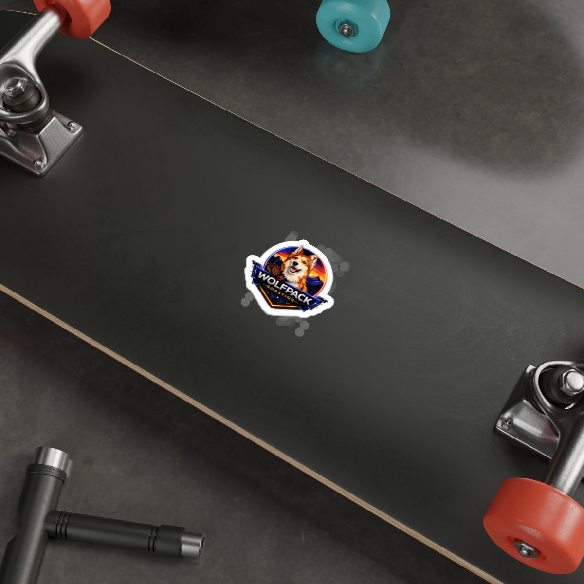 Wolfpack Roasting Die-Cut Sticker — Husky Dog Logo Sticker for Coffee Lovers, Laptops & Water Bottles