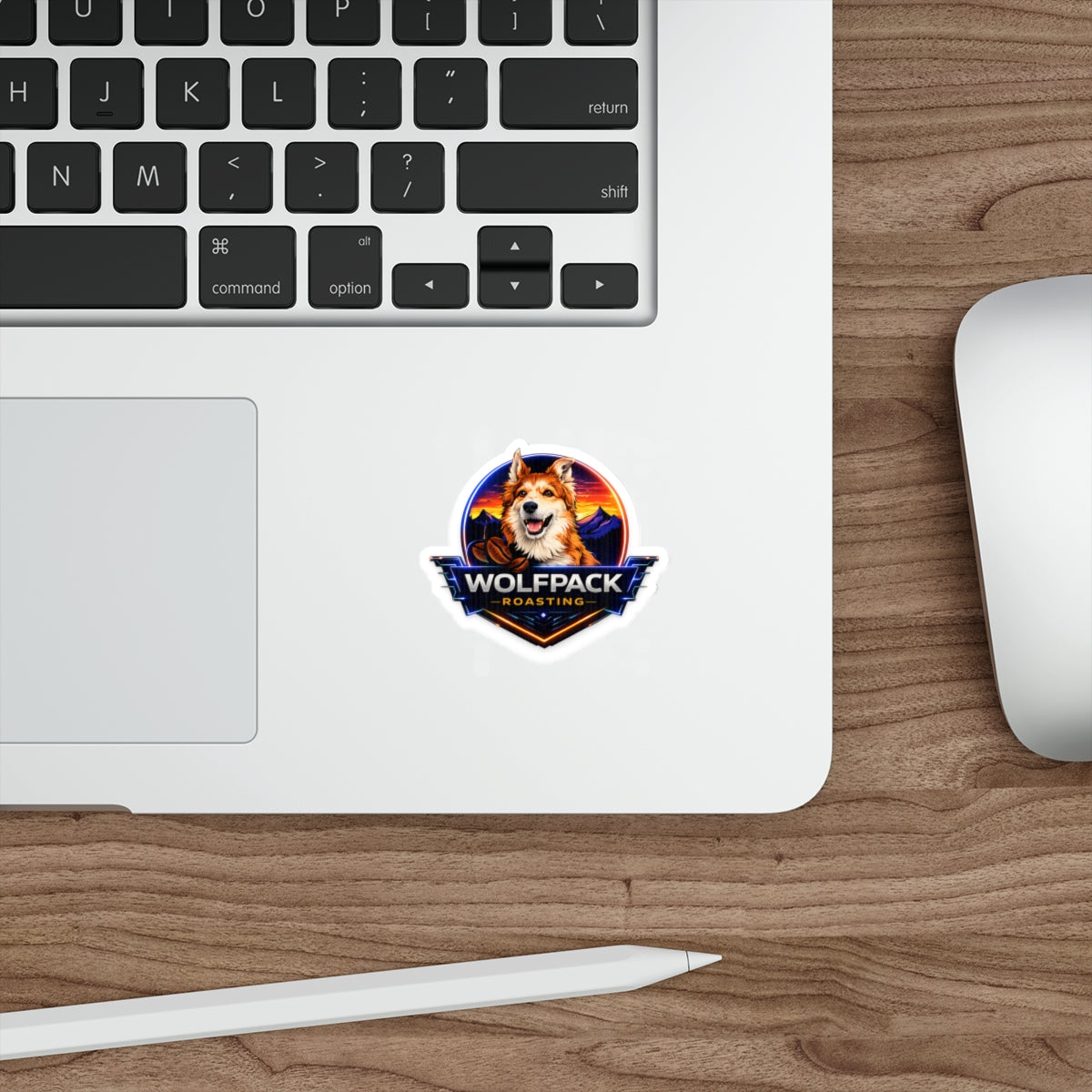 Wolfpack Roasting Die-Cut Sticker — Husky Dog Logo Sticker for Coffee Lovers, Laptops & Water Bottles