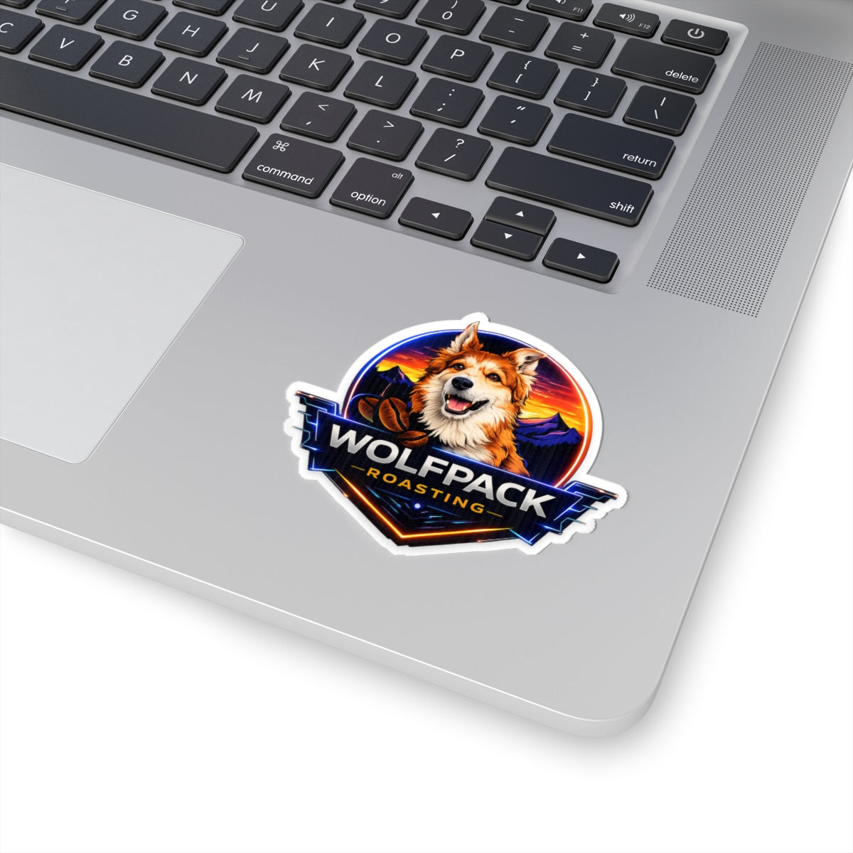 Wolfpack Roasting Kiss-Cut Sticker — Coffee Brand Logo Sticker
