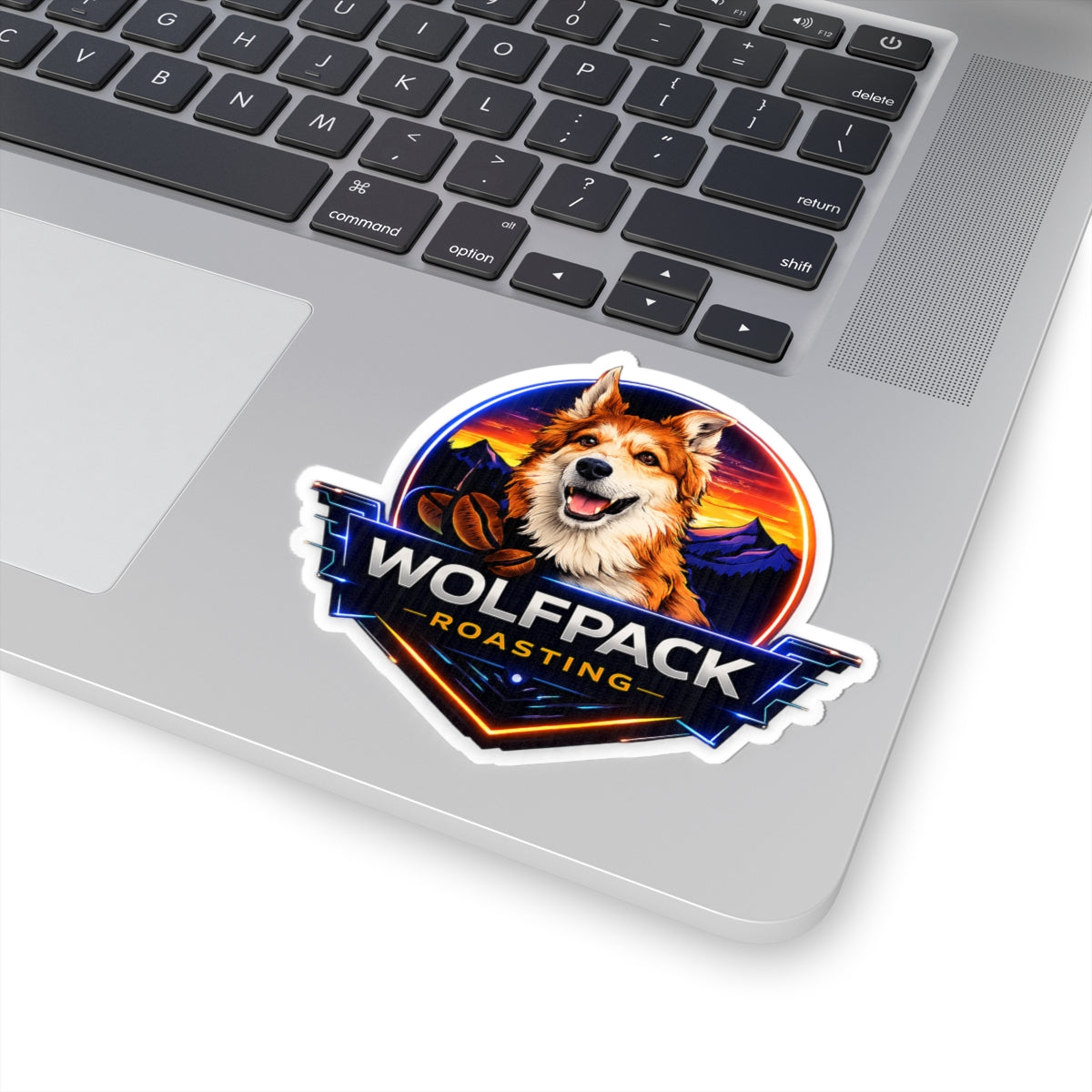 Wolfpack Roasting Kiss-Cut Sticker — Coffee Brand Logo Sticker